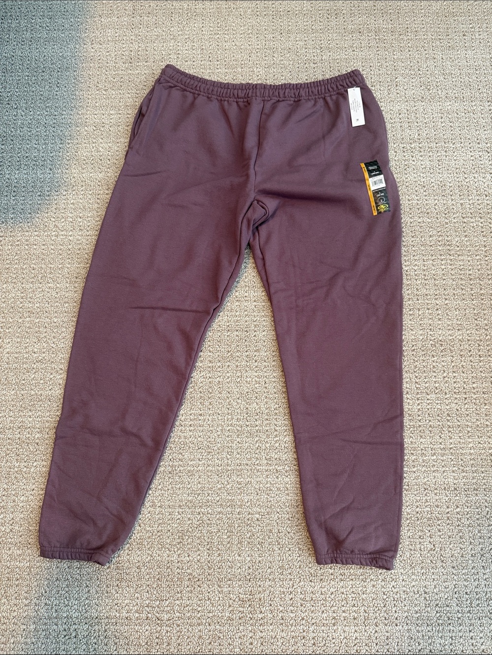Athletic Works Men's Plum Fleece Joggers